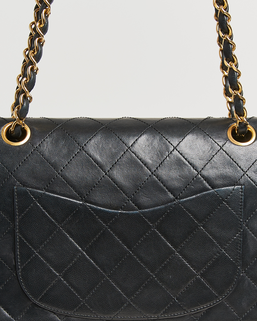 Homme | Gifts for Her | Chanel Pre-Owned | Classic Double Flap Small Lambskin Black