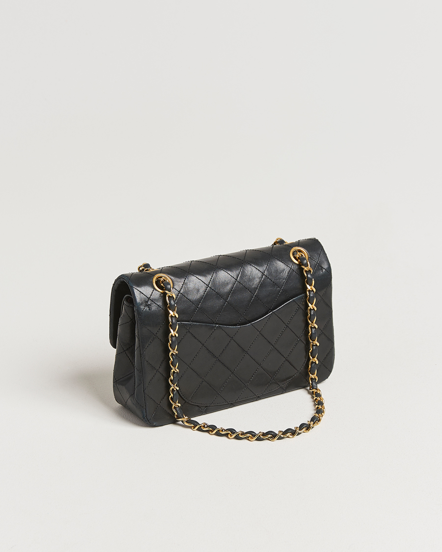 Homme | Gifts for Her | Chanel Pre-Owned | Classic Double Flap Small Lambskin Black