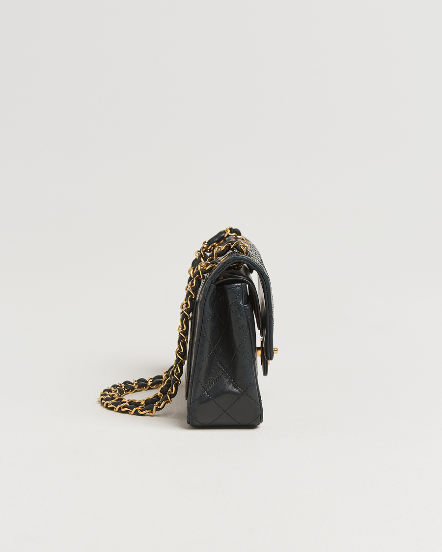 Homme | Gifts for Her | Chanel Pre-Owned | Classic Double Flap Small Lambskin Black