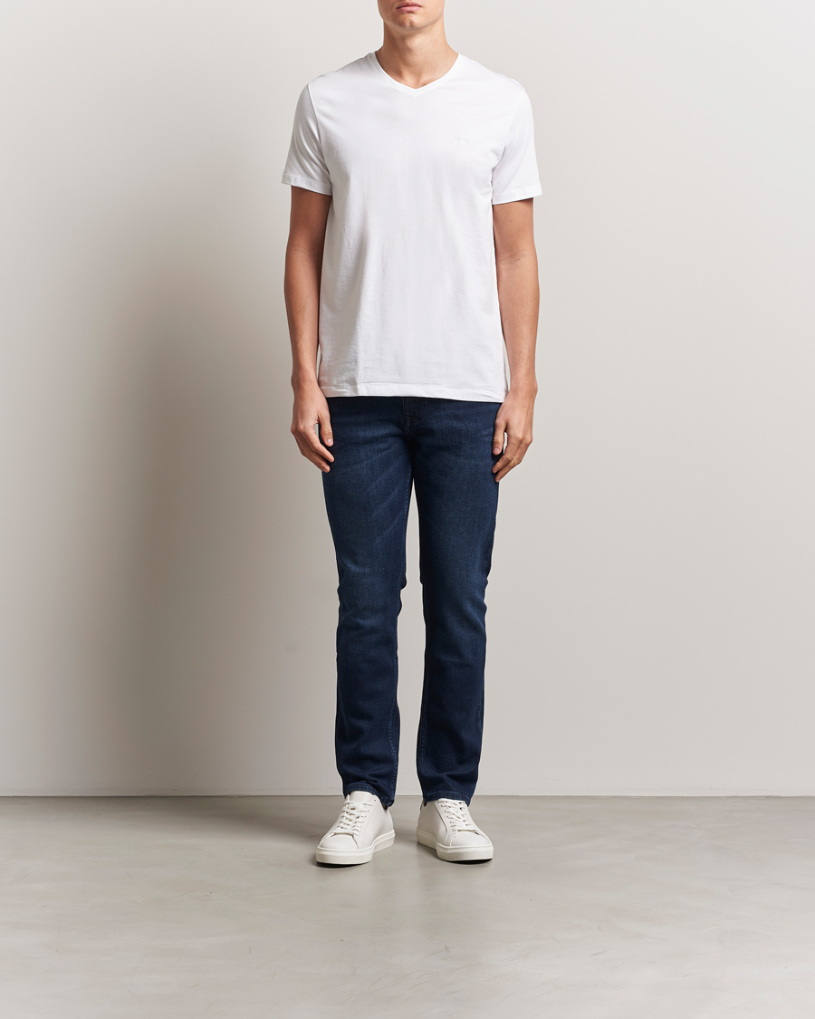 Heren | T-shirts | BOSS BLACK | 2-Pack Relaxed Fit V-Neck T-Shirt White