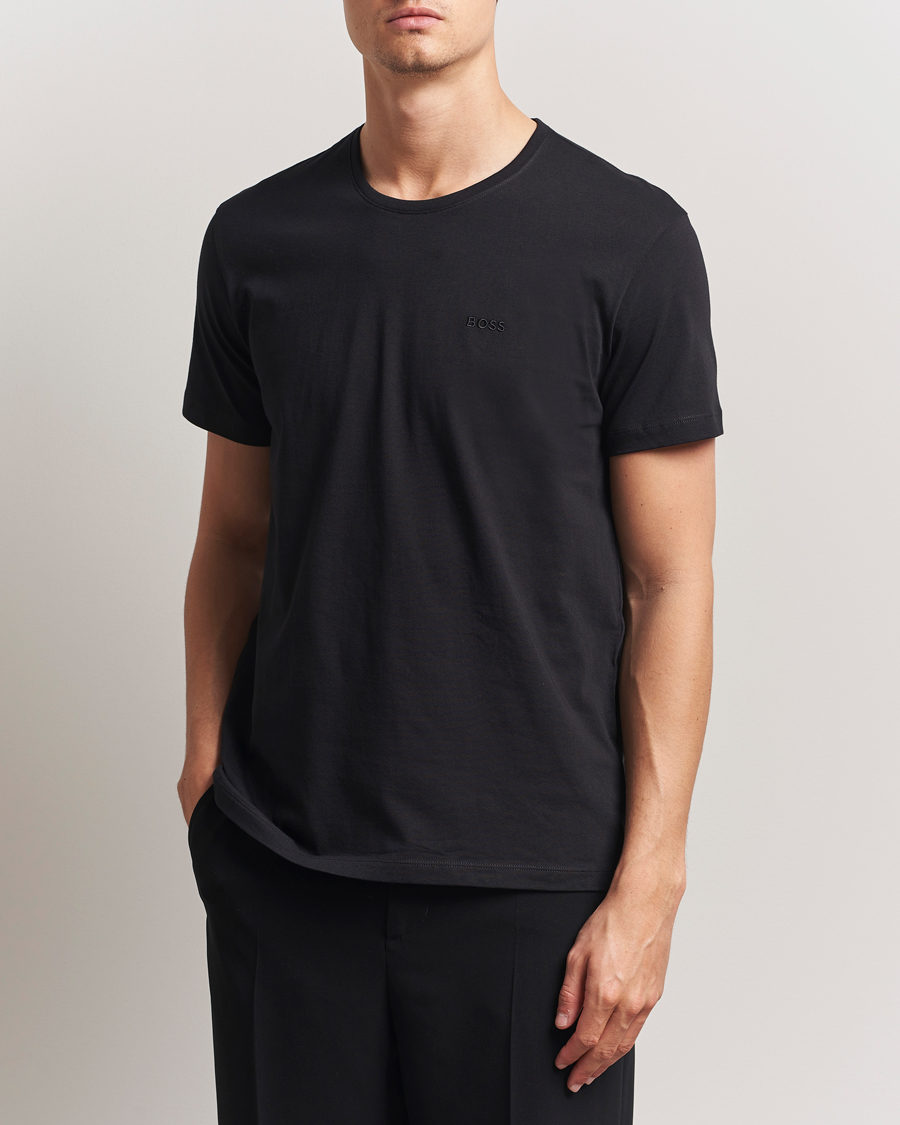 Heren | T-shirts | BOSS BLACK | 2-Pack Relaxed Fit Crew Neck T-Shirt Black