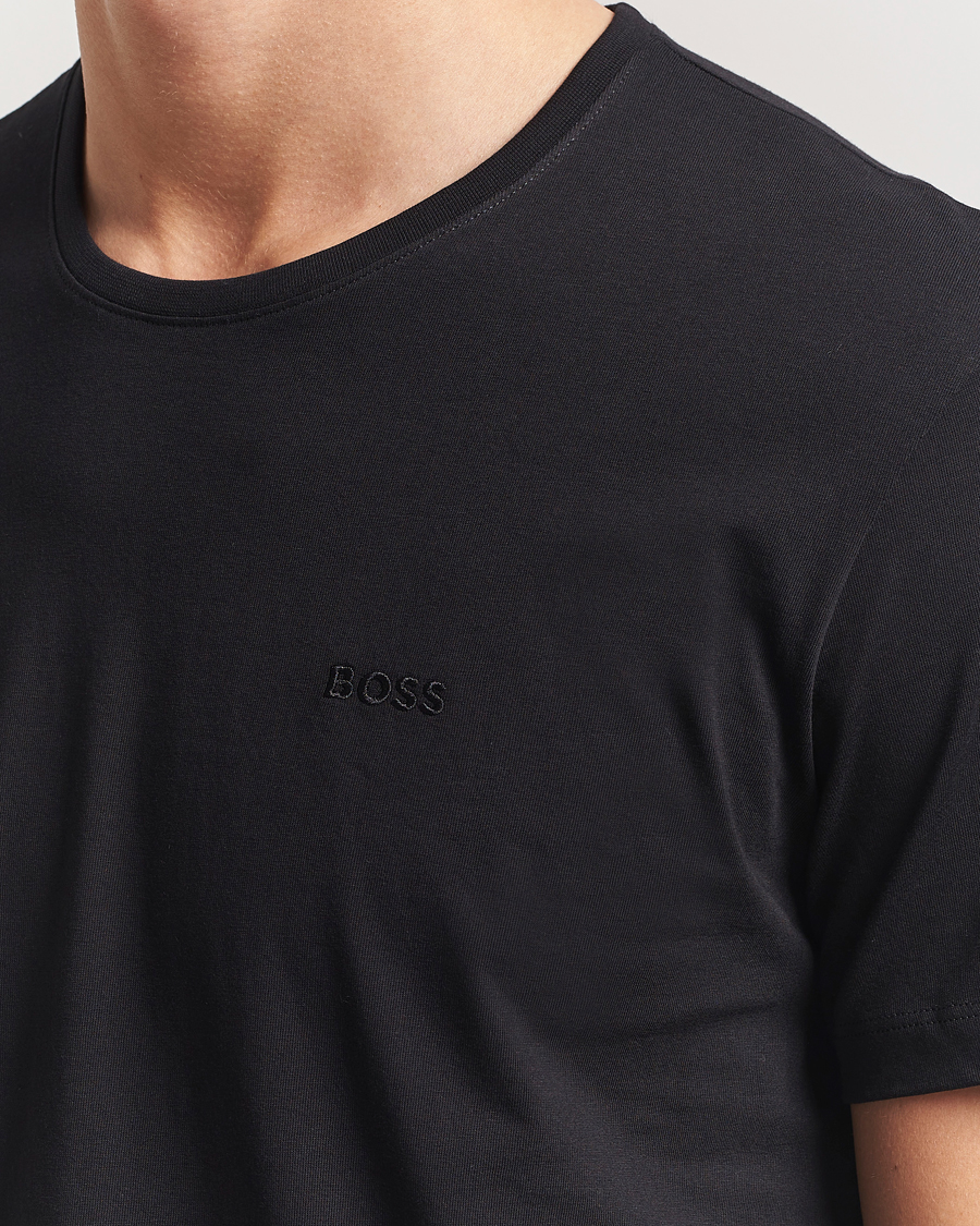 Heren | T-shirts | BOSS BLACK | 2-Pack Relaxed Fit Crew Neck T-Shirt Black