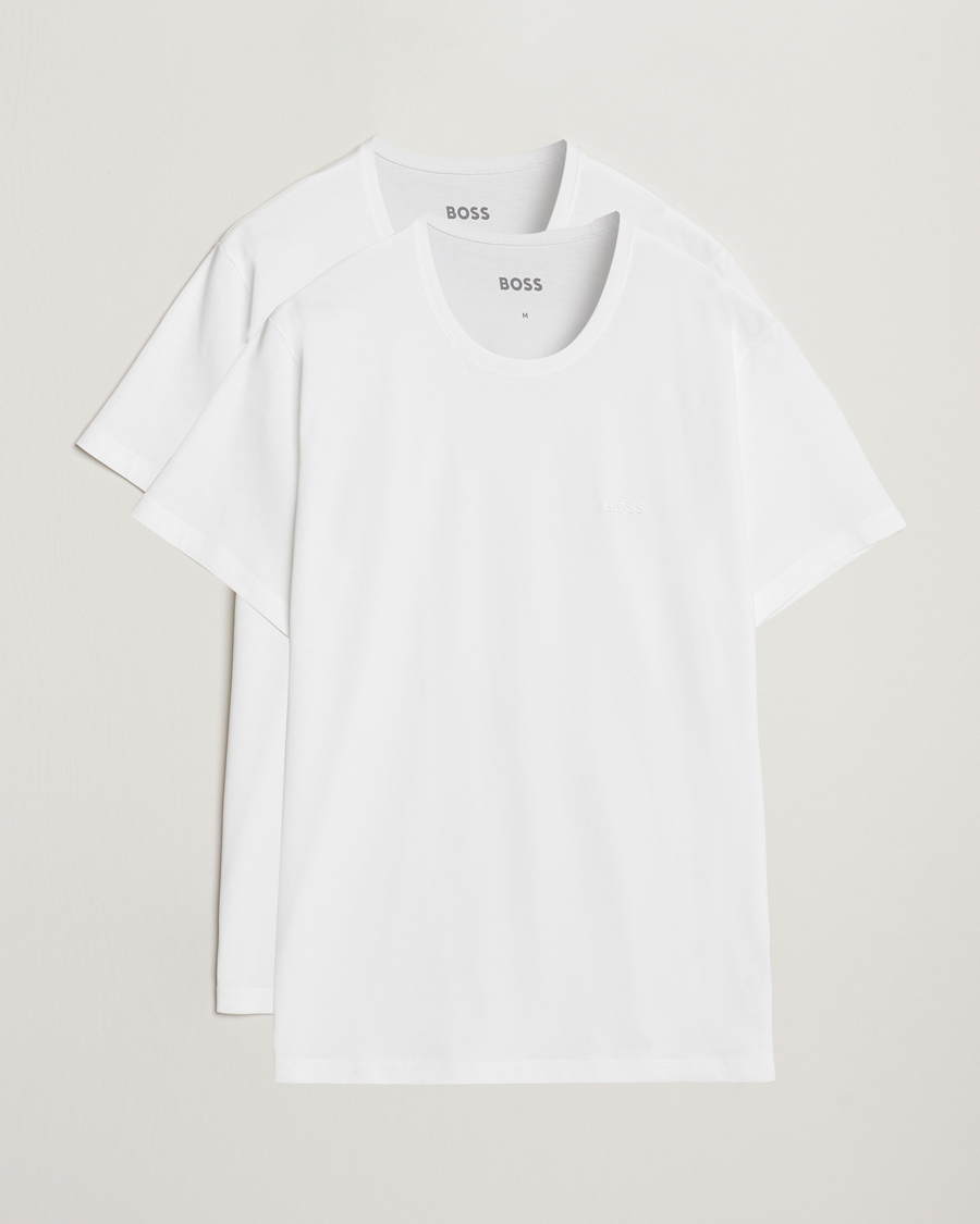 Heren | T-shirts | BOSS BLACK | 2-Pack Relaxed Fit Crew Neck T-Shirt White