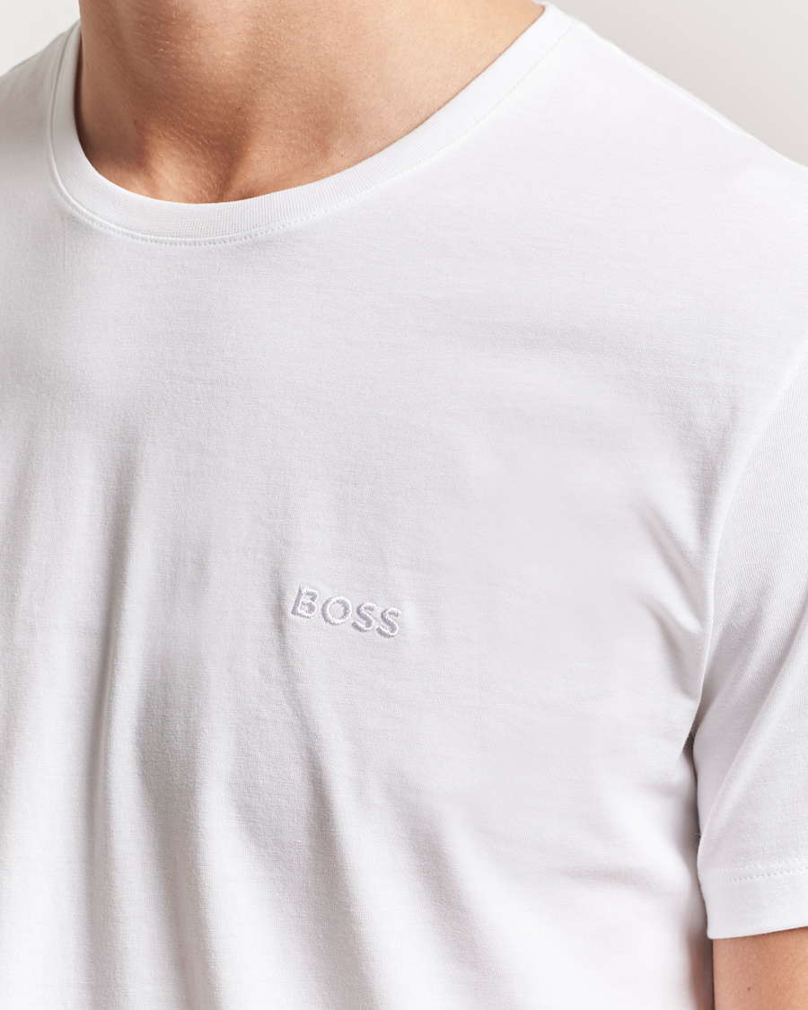 Heren | T-shirts | BOSS BLACK | 2-Pack Relaxed Fit Crew Neck T-Shirt White