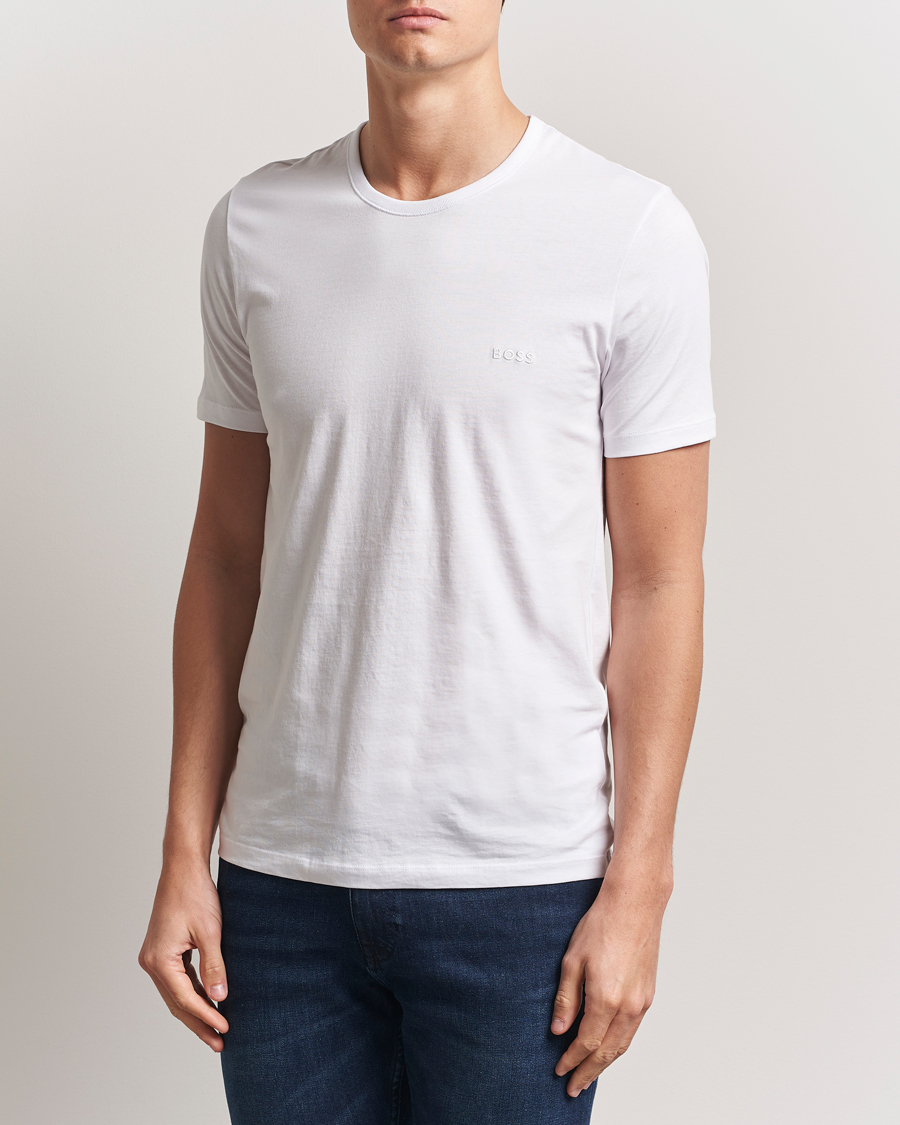 Homme | T-shirts | BOSS BLACK | 3-Pack Crew Neck T-Shirt White