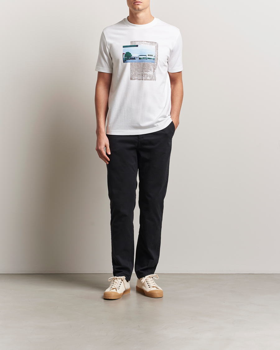 Heren | Broeken | BOSS ORANGE | Tapered Fit Cotton Chinos Black