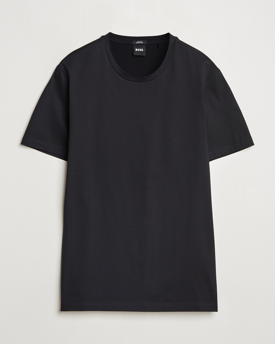 Heren | T-shirts | BOSS BLACK | Tessler Mercerized Crew Neck T-Shirt Black