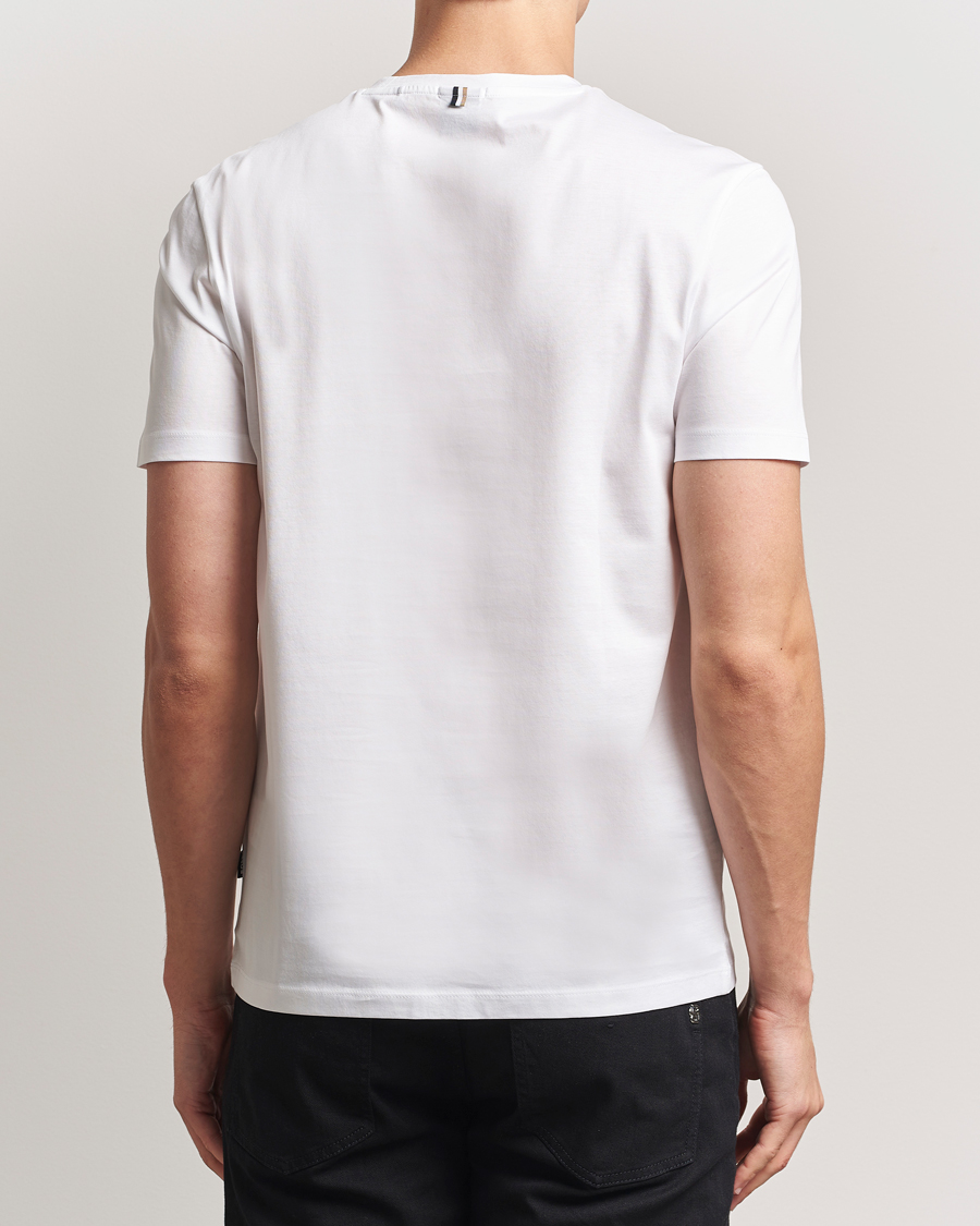 Heren | T-shirts | BOSS BLACK | Tessler Mercerized Crew Neck T-Shirt White