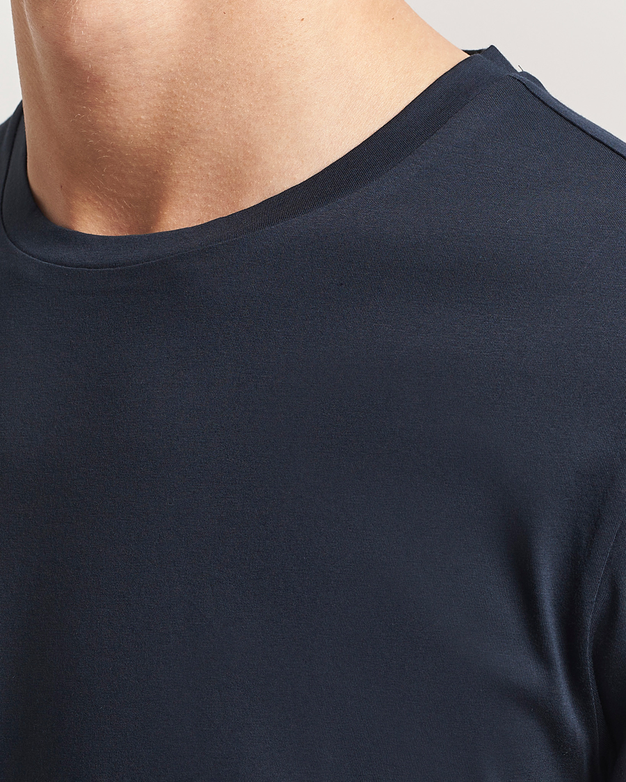 Heren | T-shirts | BOSS BLACK | Tessler Mercerized Crew Neck T-Shirt Dark Blue