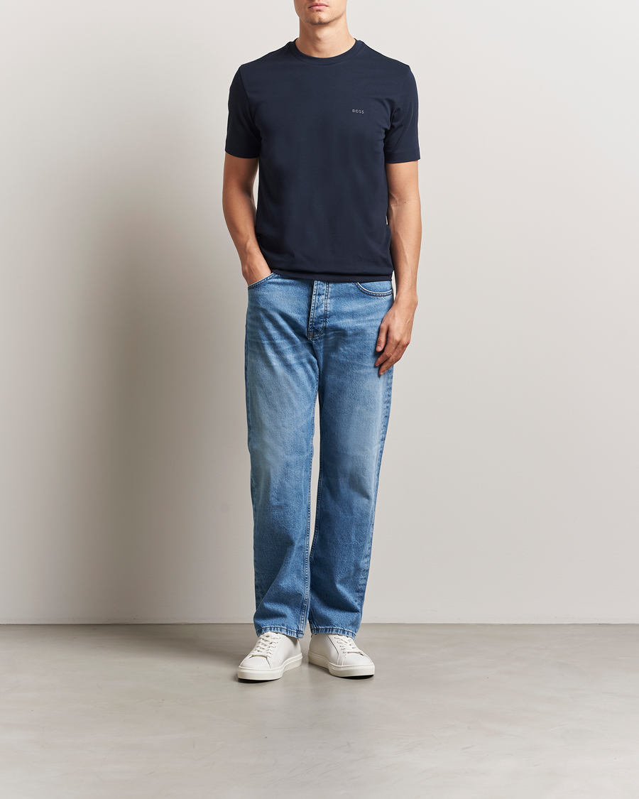 Heren | T-shirts | BOSS BLACK | Thompson Crew Neck T-Shirt Dark Blue
