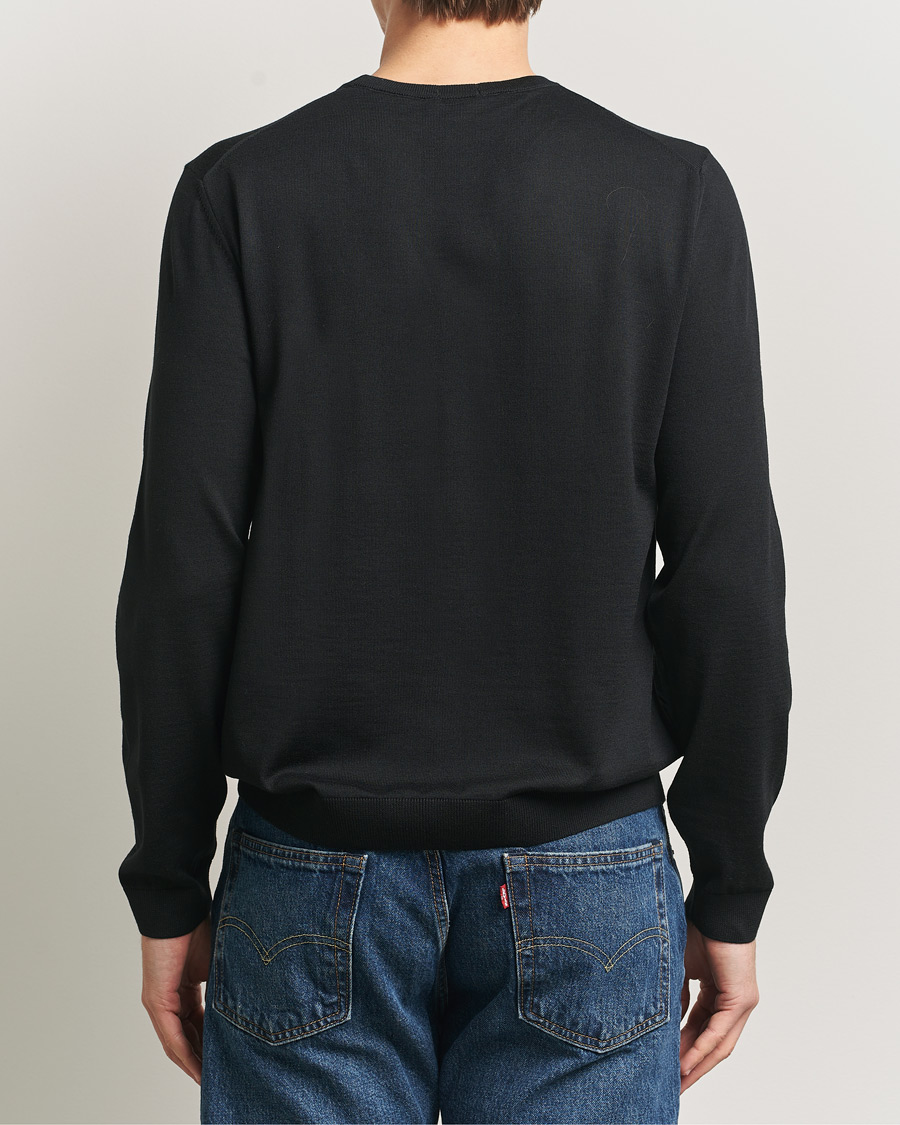 Homme | Pulls Et Tricots | BOSS BLACK | Leno Wool Crew Neck Pullover Black