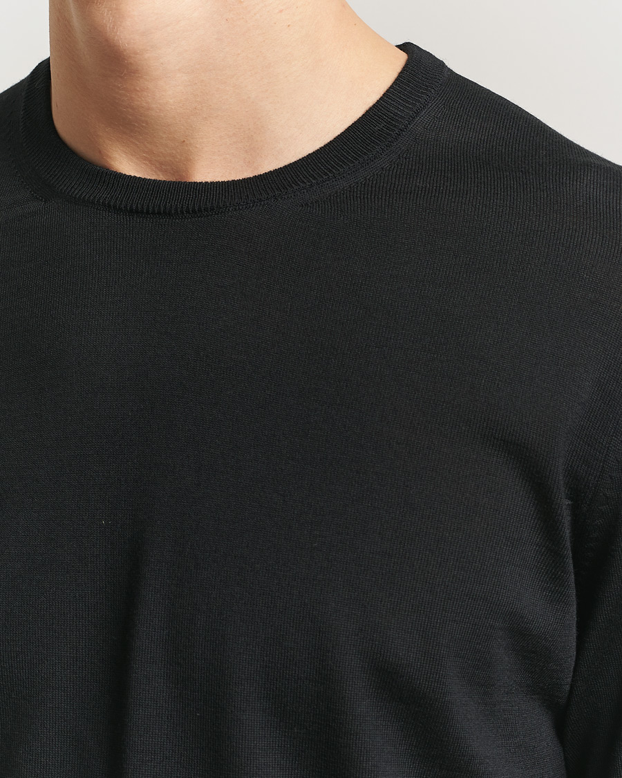 Homme | Pulls Et Tricots | BOSS BLACK | Leno Wool Crew Neck Pullover Black