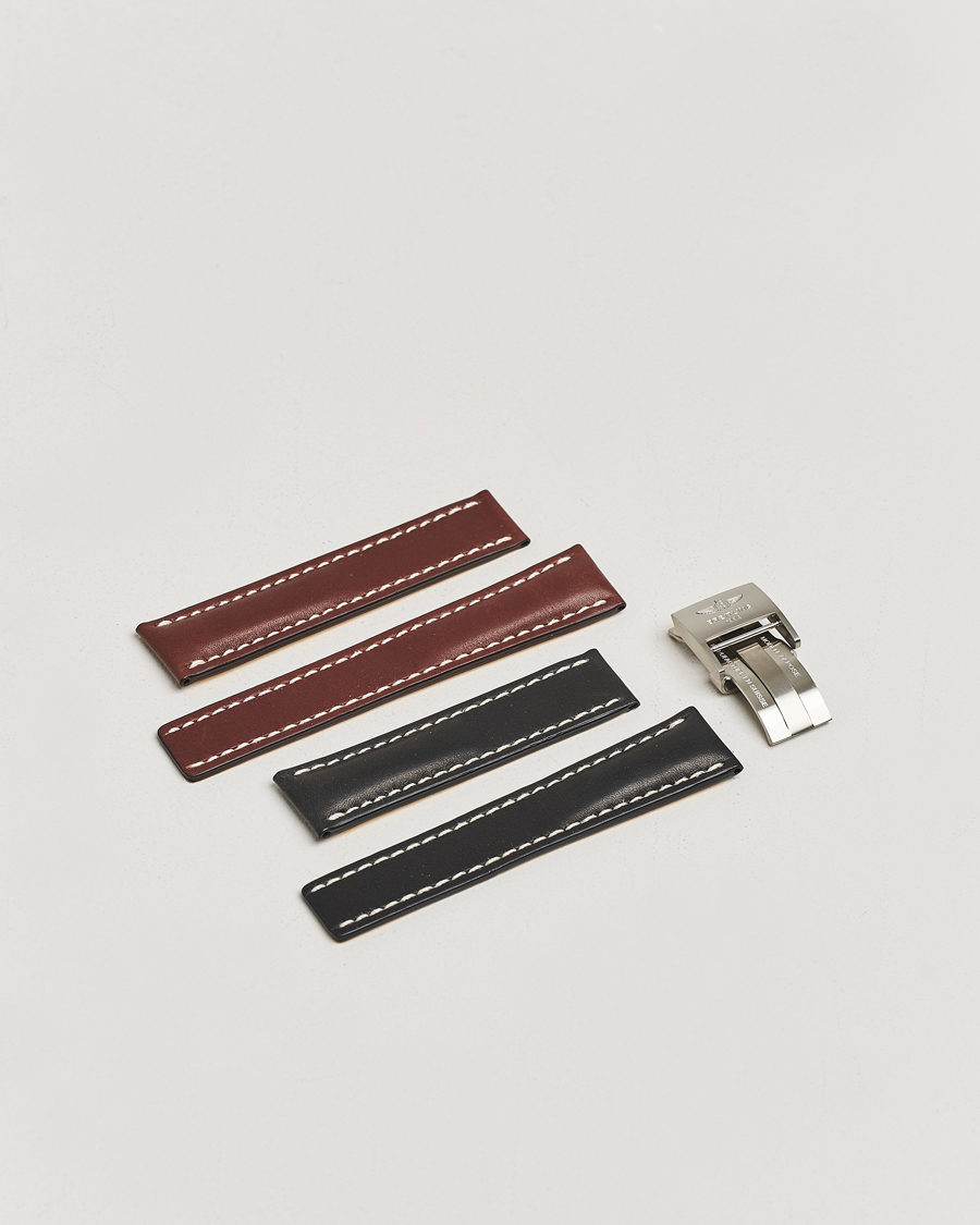 Homme | Pre-owned Accessoires | Breitling Pre-Owned | Breitling Deployment Clasp - 2 Leather 22mm