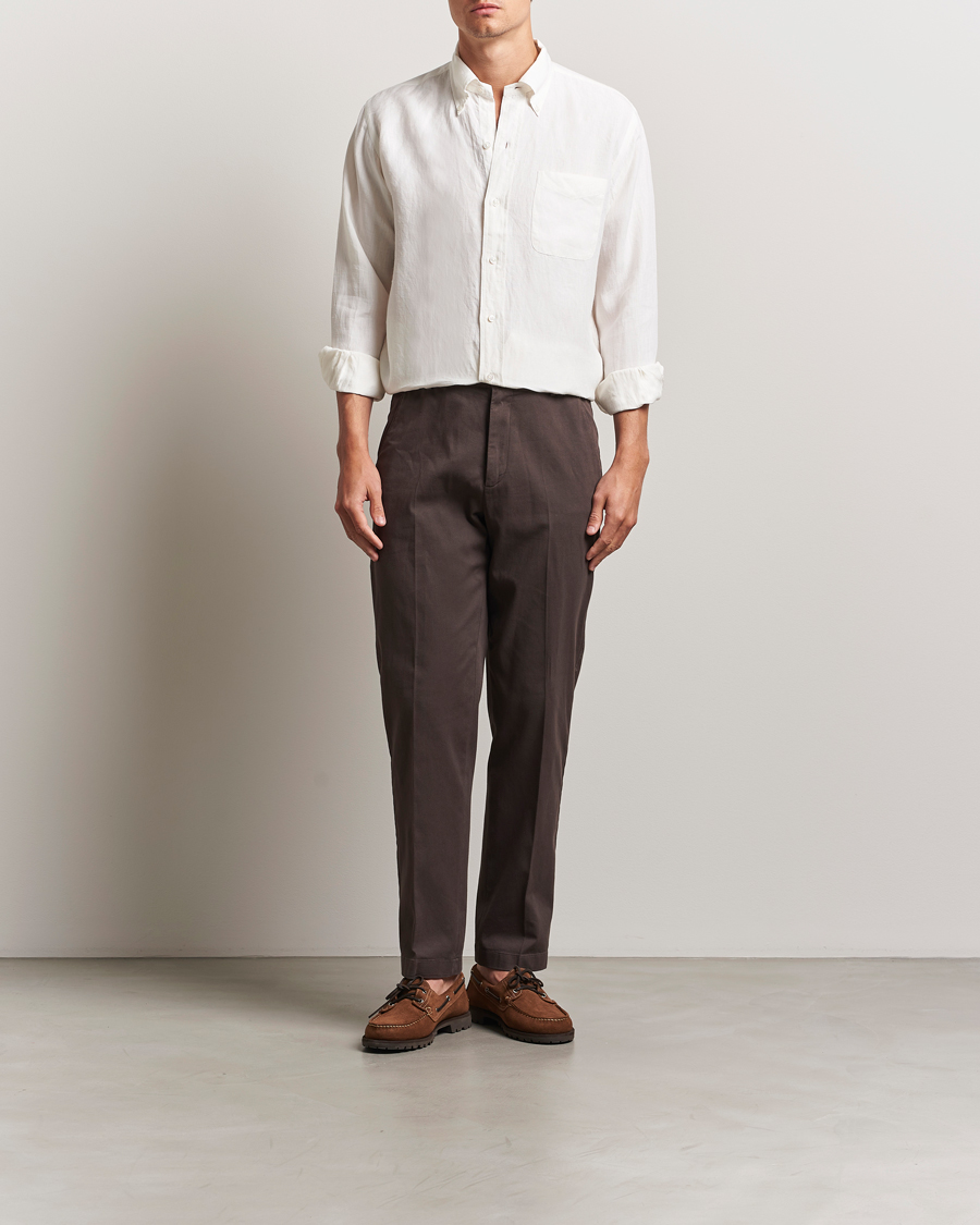 Homme | Chemises | Kamakura Shirts | Linen Ametora Shirt White