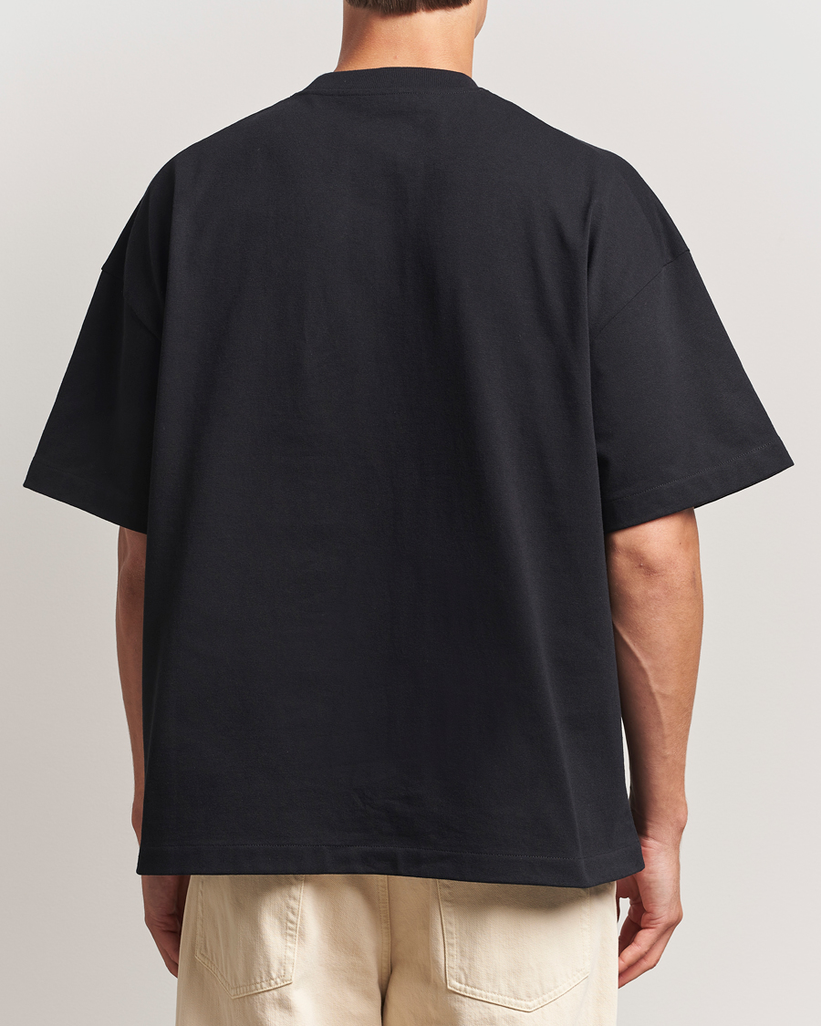 Heren | T-shirts | Jil Sander | Round Collar Tonal Logo T-Shirt Black