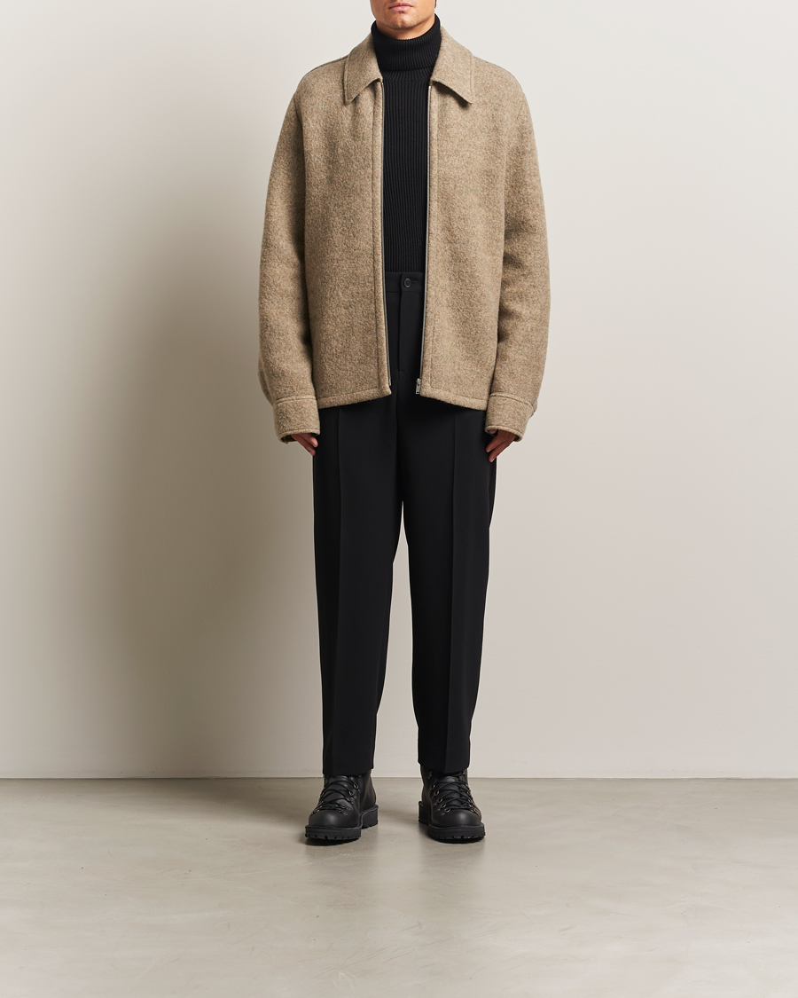 Heren | Jassen | Jil Sander | Felted Wool Shirt Jacket Beige