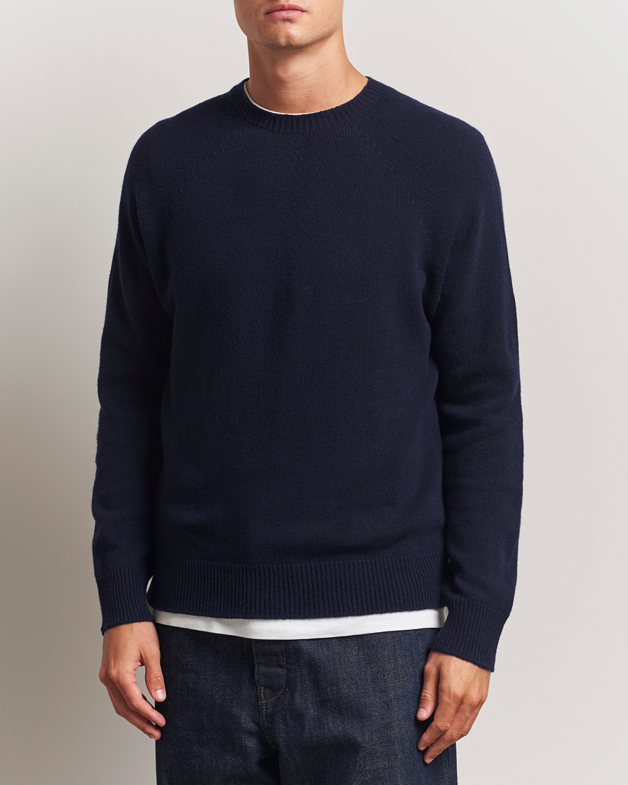 Homme | Pulls Et Tricots | Jil Sander | Wool/Cashmere Round Neck Sweater Navy