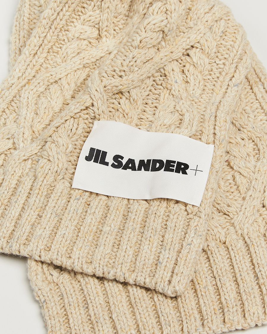 Homme | Jil Sander Wool Donegal Cable Scarf Natural | Jil Sander | Wool Donegal Cable Scarf Natural