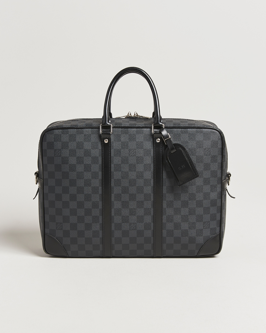 Heren | Pre-Owned & Vintage Bags | Louis Vuitton Pre-Owned | Porte-Documents Voyage Briefcase Damier Graphite