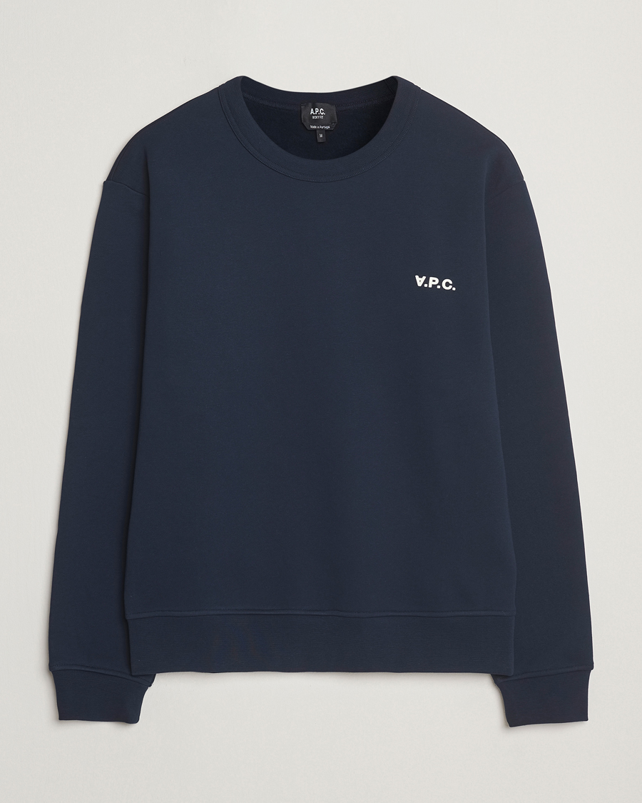 Heren | Truien | A.P.C. | Boxy Fit Petit VPC Sweatshirt Dark Navy/Ecru