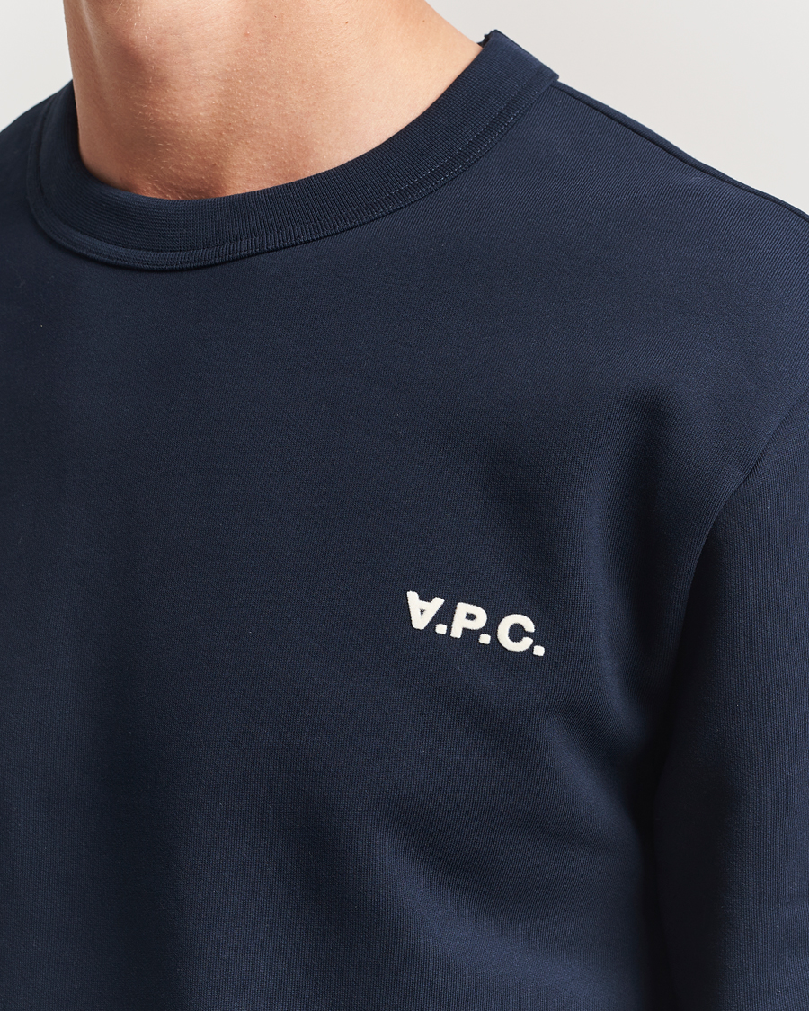 Heren | Truien | A.P.C. | Boxy Fit Petit VPC Sweatshirt Dark Navy/Ecru