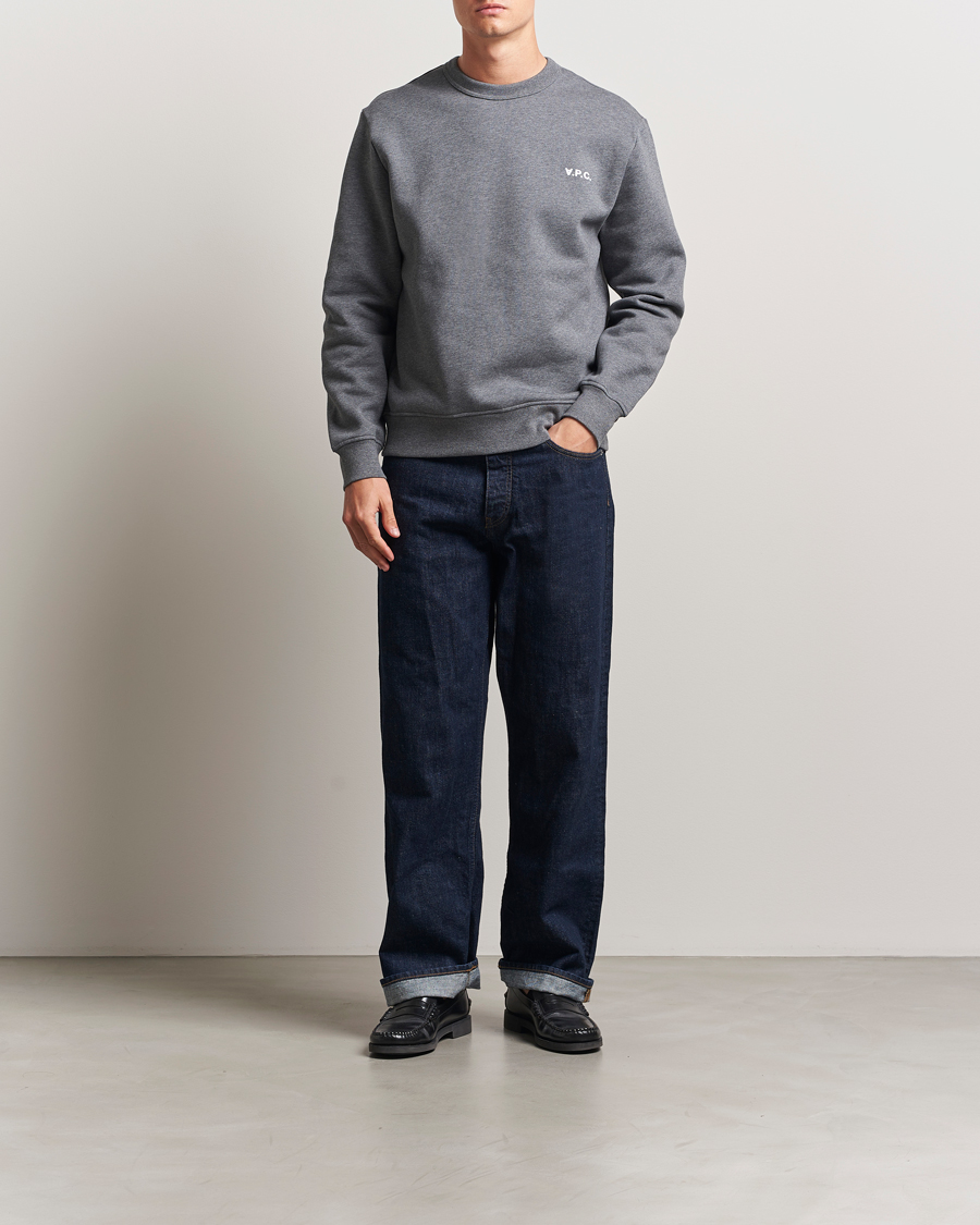 Heren | Truien | A.P.C. | Boxy Fit Petit VPC Sweatshirt Anthracite/White