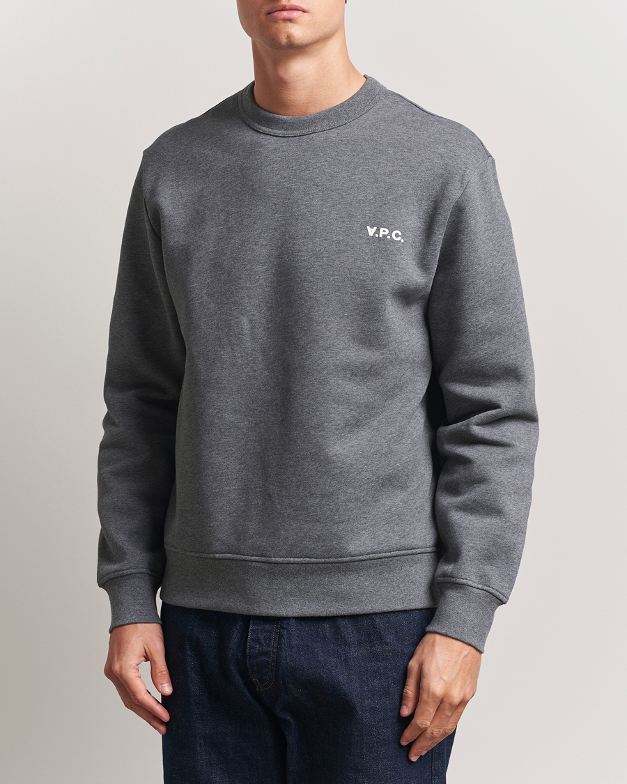 Heren | Truien | A.P.C. | Boxy Fit Petit VPC Sweatshirt Anthracite/White