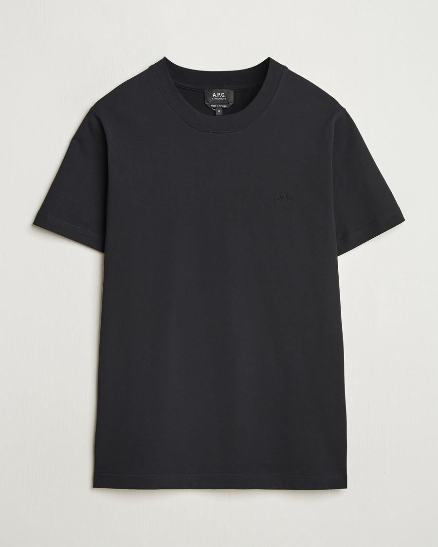 Heren | T-shirts | A.P.C. | Embroidered APC T-Shirt Black