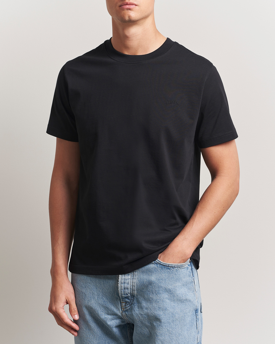 Homme | T-shirts | A.P.C. | Embroidered APC T-Shirt Black