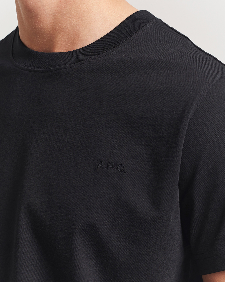 Heren | T-shirts | A.P.C. | Embroidered APC T-Shirt Black