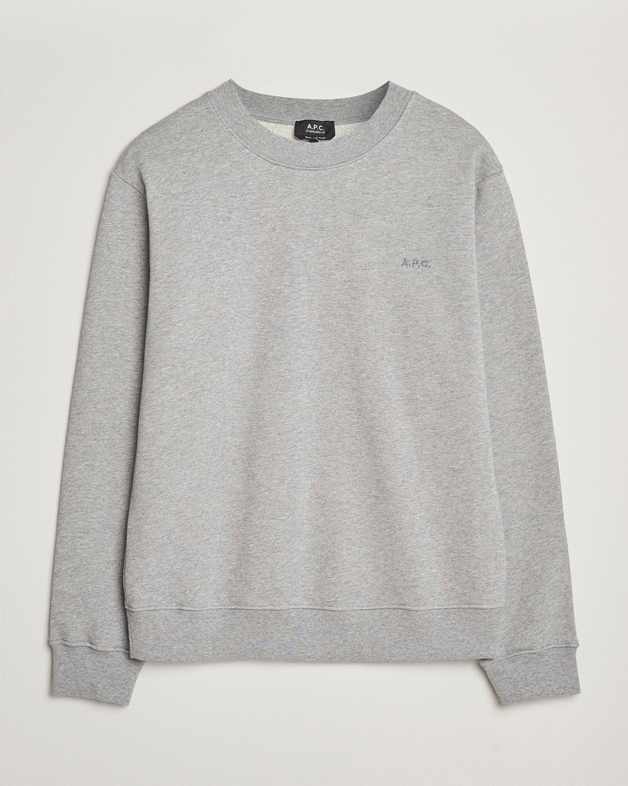 Heren | Truien | A.P.C. | Embroidered APC Sweatshirt Heather Grey