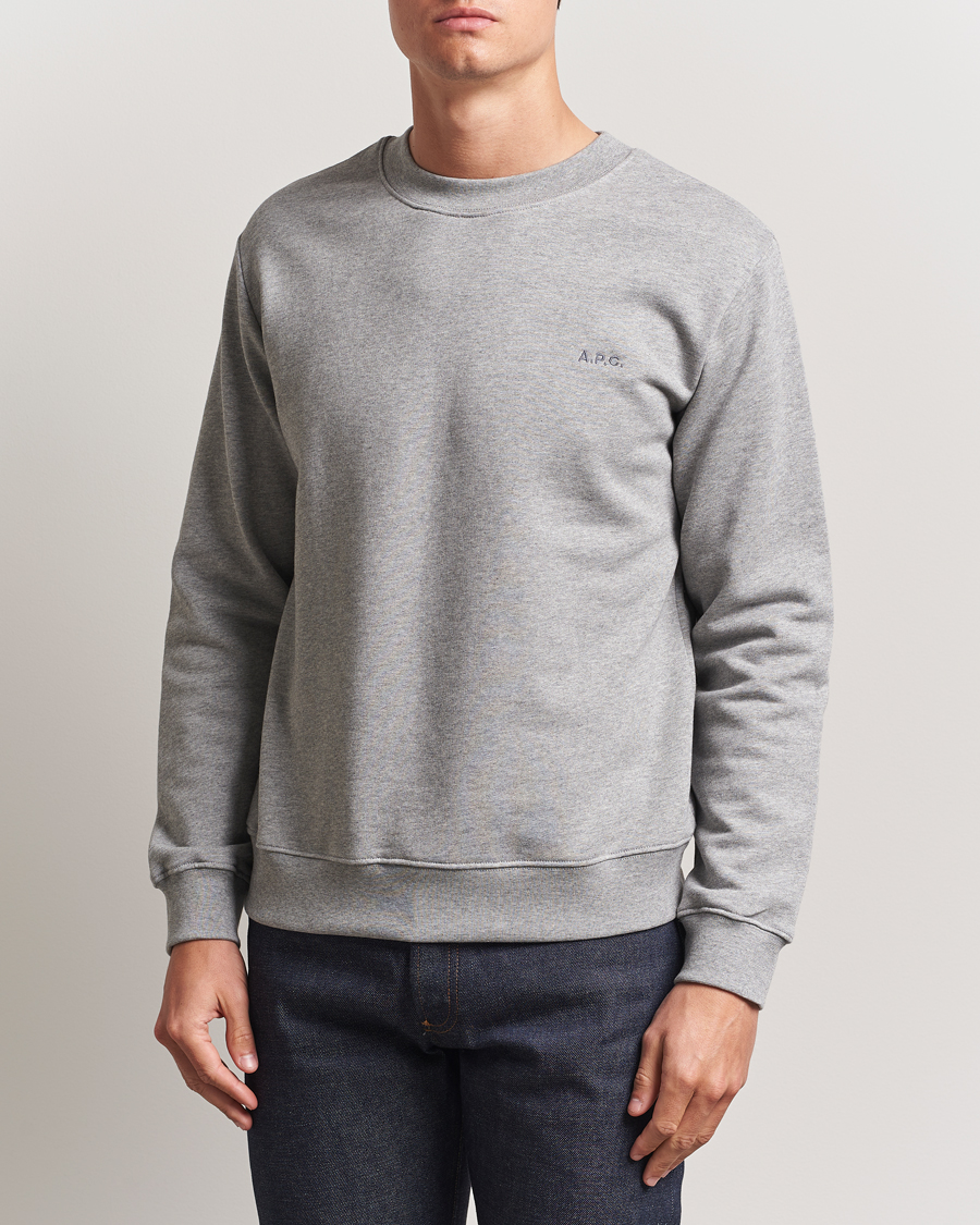 Heren | Truien | A.P.C. | Embroidered APC Sweatshirt Heather Grey