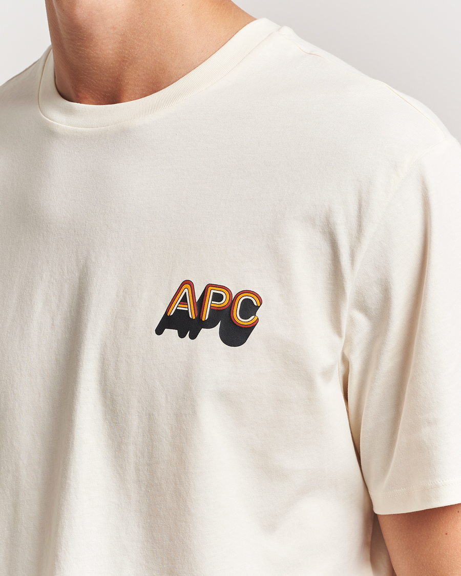 Heren | T-shirts | A.P.C. | 70's Logo T-Shirt Ecru