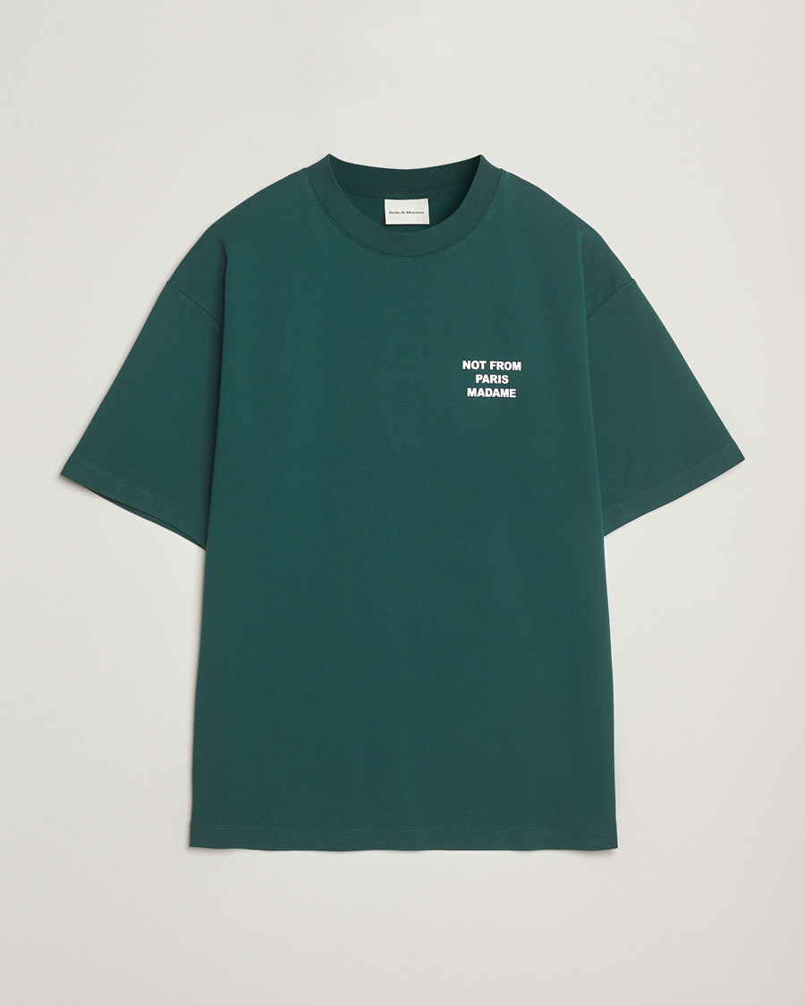 Heren | T-shirts | Drôle de Monsieur | Slogan T-Shirt Dark Green