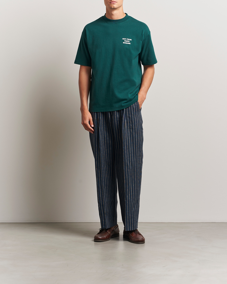 Heren | T-shirts | Drôle de Monsieur | Slogan T-Shirt Dark Green