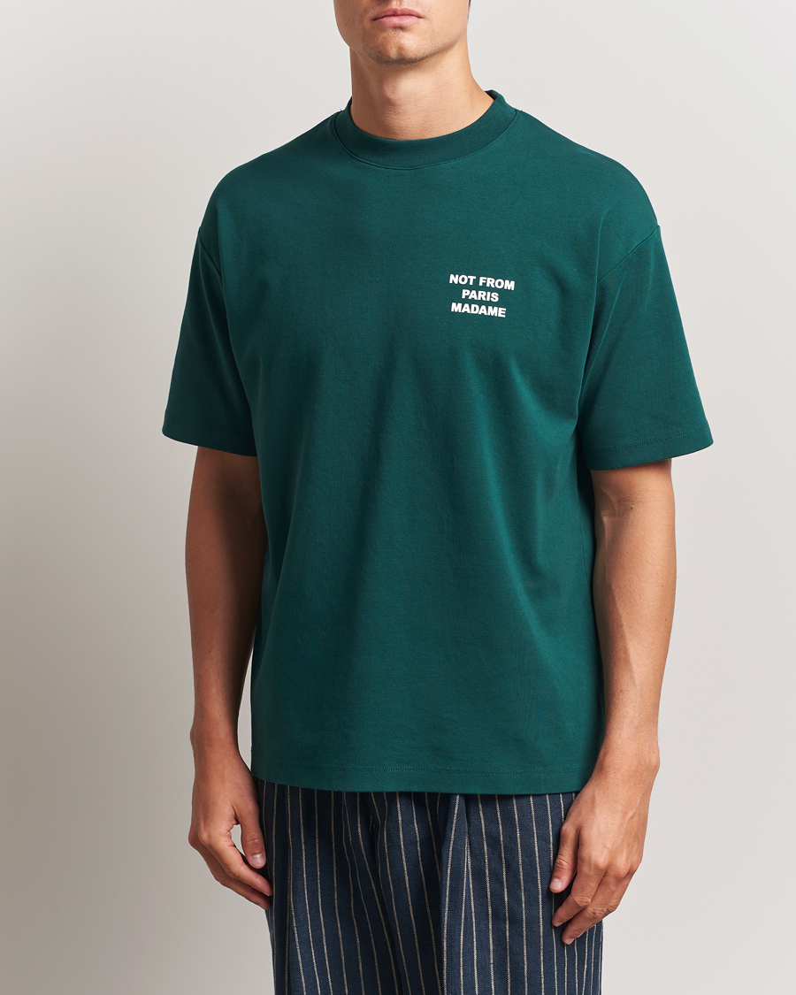 Heren | T-shirts | Drôle de Monsieur | Slogan T-Shirt Dark Green