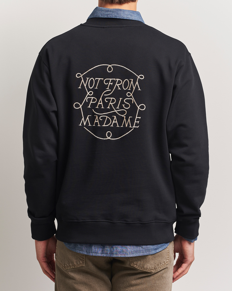 Heren | Truien | Drôle de Monsieur | Slogan Tresses Sweatshirt Black