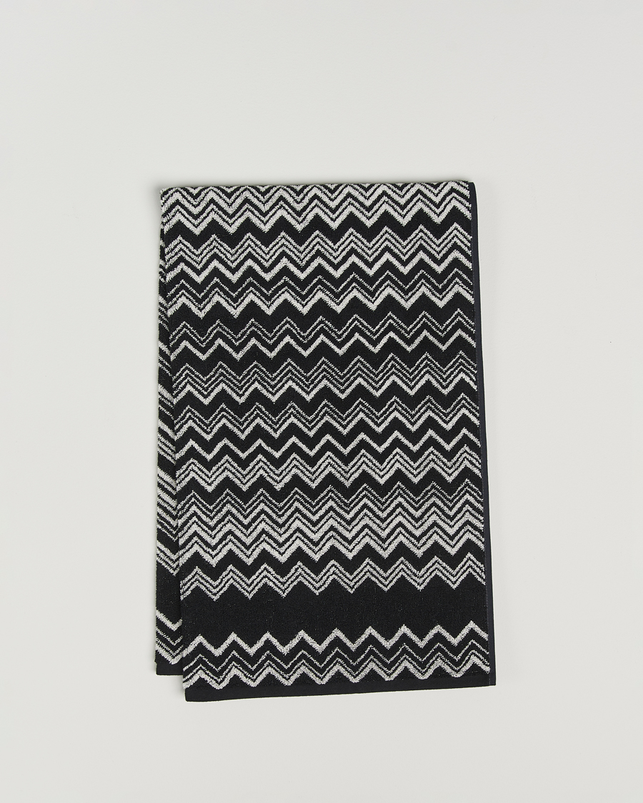 Heren | Stoffen | Missoni Home | Keith Bath Towel 70x115cm Black/White