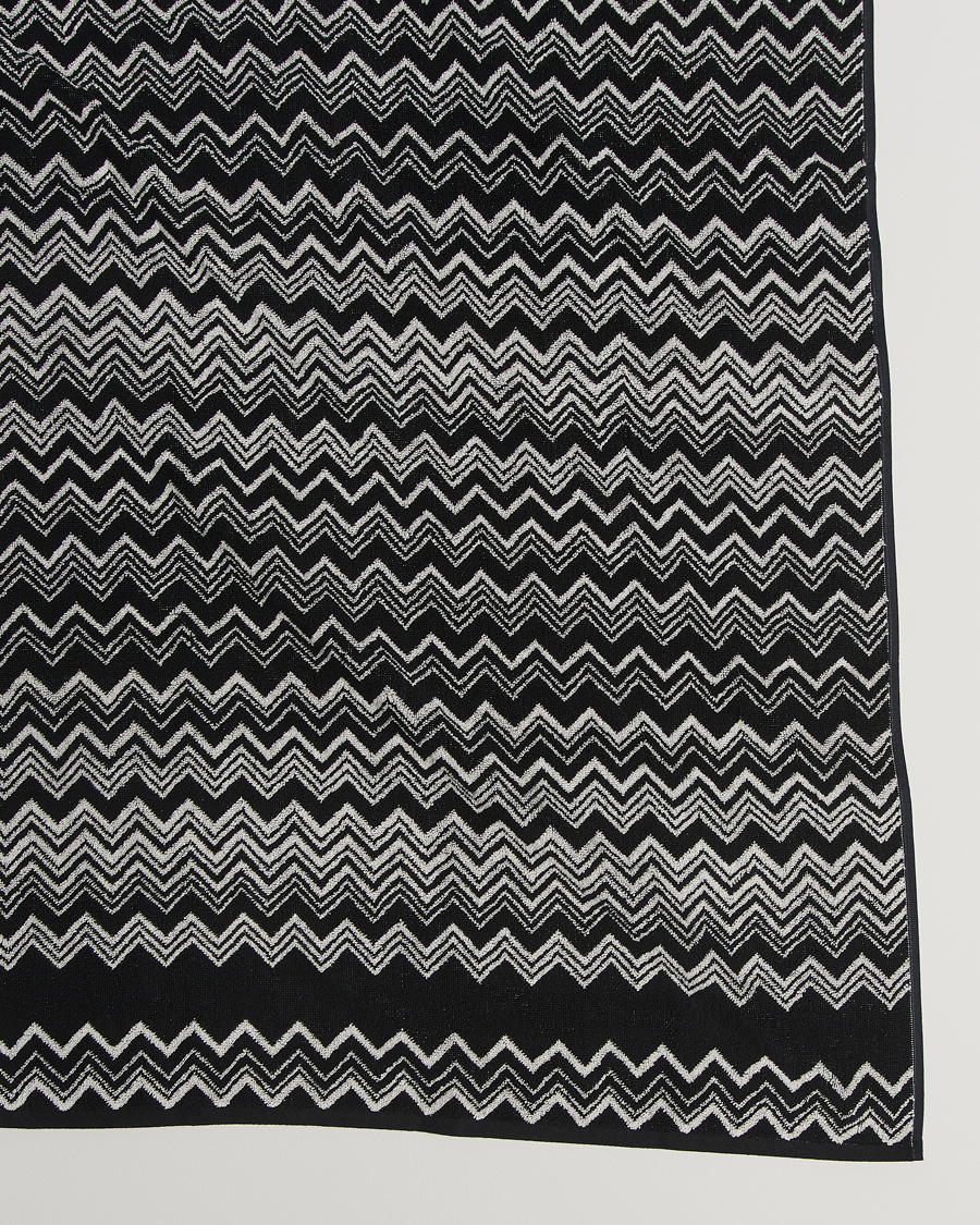 Heren | Stoffen | Missoni Home | Keith Bath Towel 70x115cm Black/White