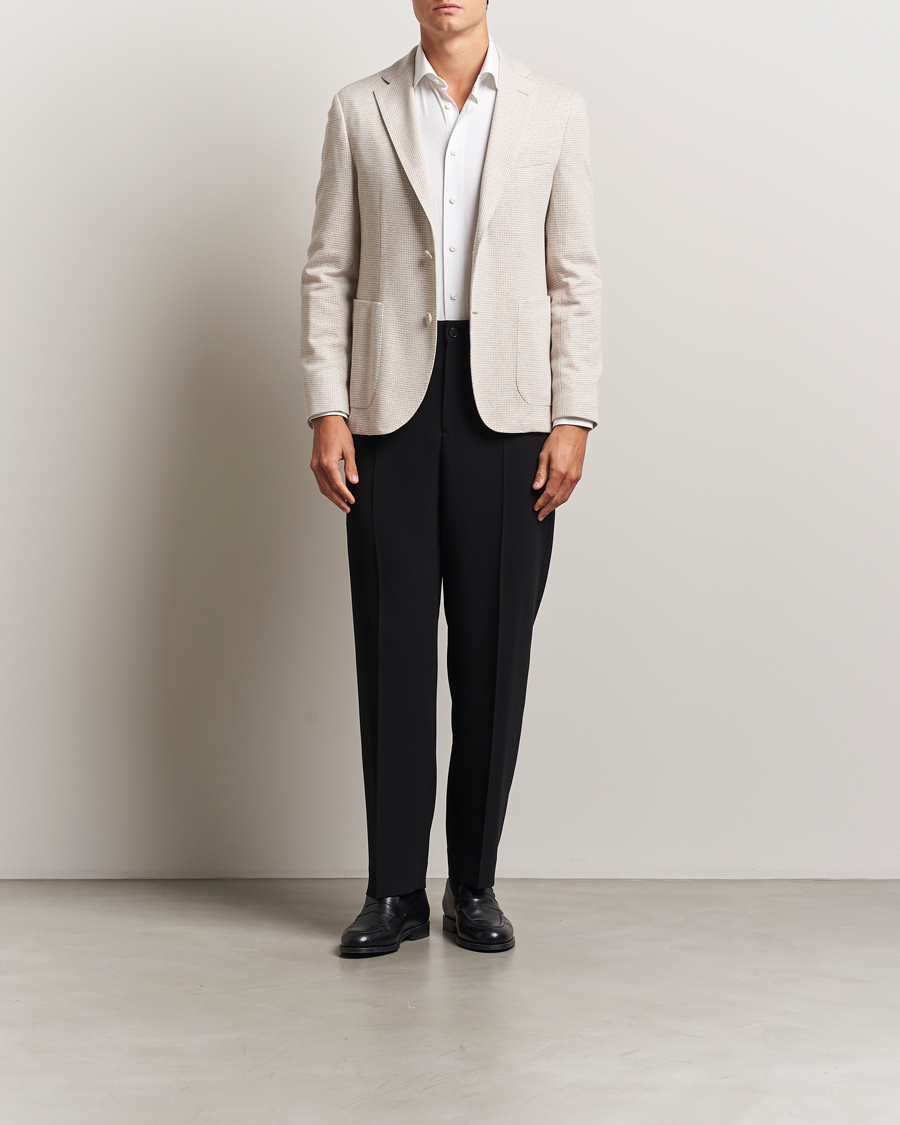 Homme | Blazers | BOSS BLACK | Hanry Cotton Pepita Blazer Medium Beige