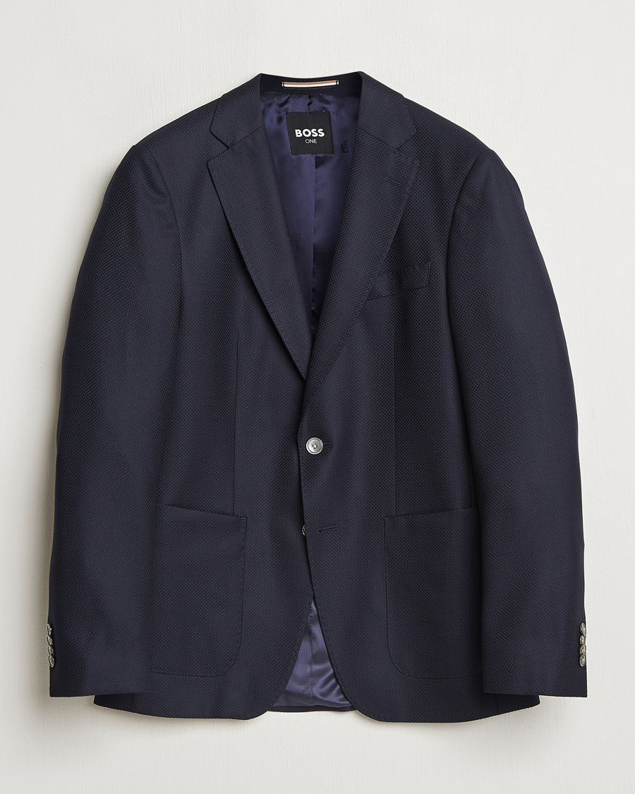 Homme | Blazers | BOSS BLACK | Hutson Structured Blazer Dark Blue