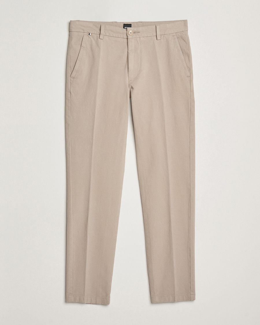 Heren | Broeken | BOSS BLACK | Kaiton Structured Chinos Open Beige