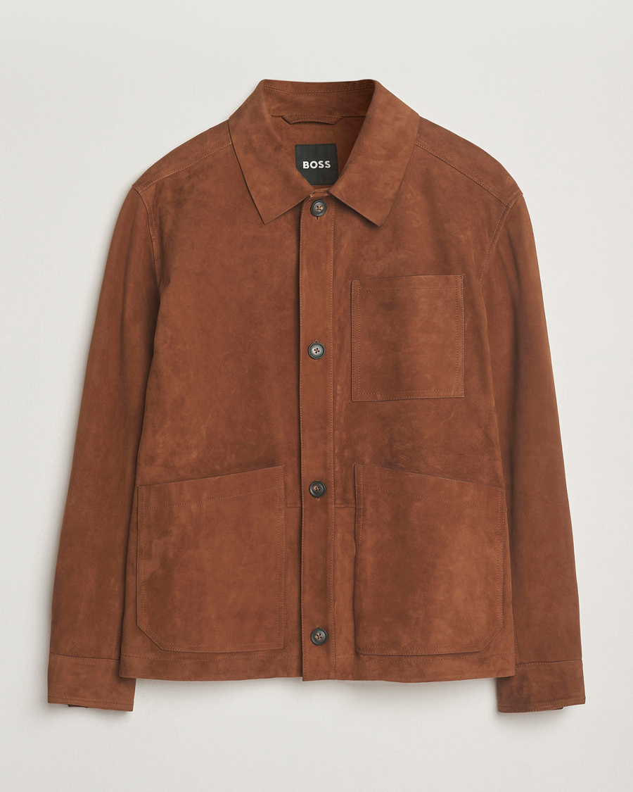 Heren | Jassen | BOSS BLACK | Markuedo Suede Jacket Medium Brown