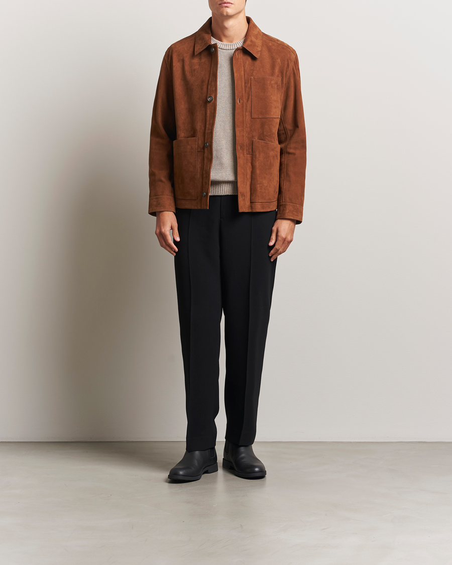 Heren | Jassen | BOSS BLACK | Markuedo Suede Jacket Medium Brown
