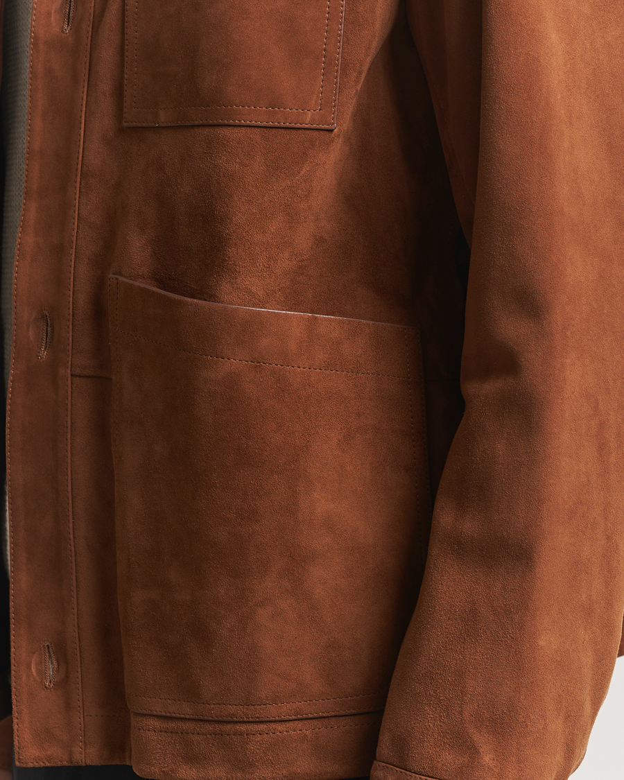 Heren | Jassen | BOSS BLACK | Markuedo Suede Jacket Medium Brown