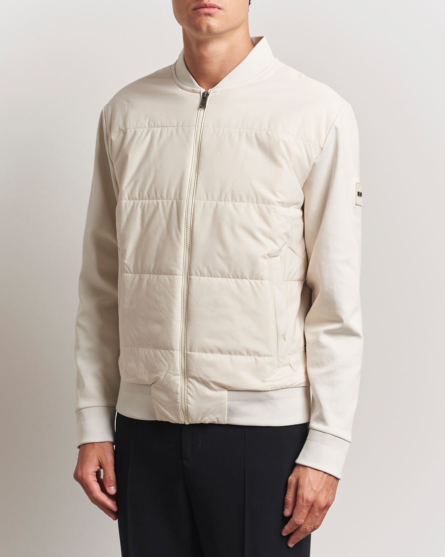 Homme | Pulls Et Tricots | BOSS BLACK | Skiles Hybrid Full Zip Open White