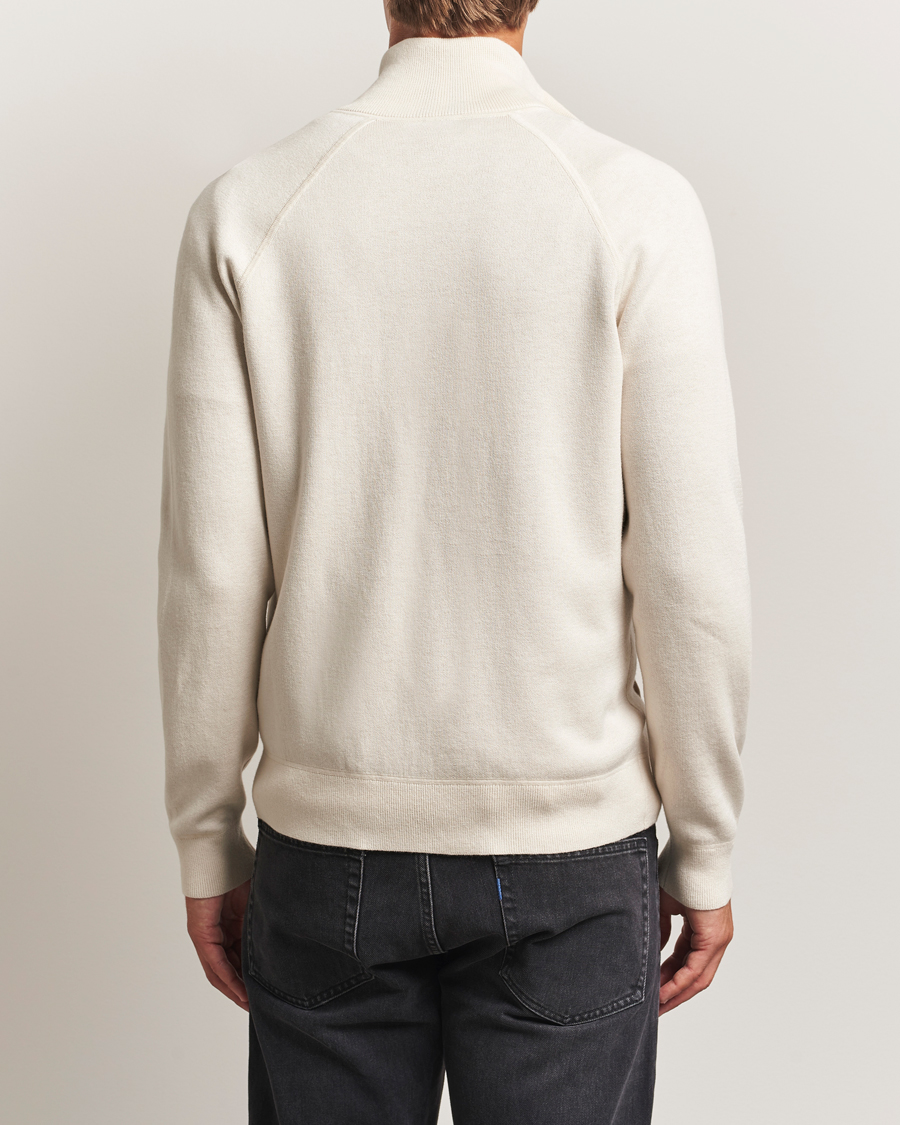 Homme | Pulls Et Tricots | BOSS BLACK | Idino Knitted Full Zip Open White