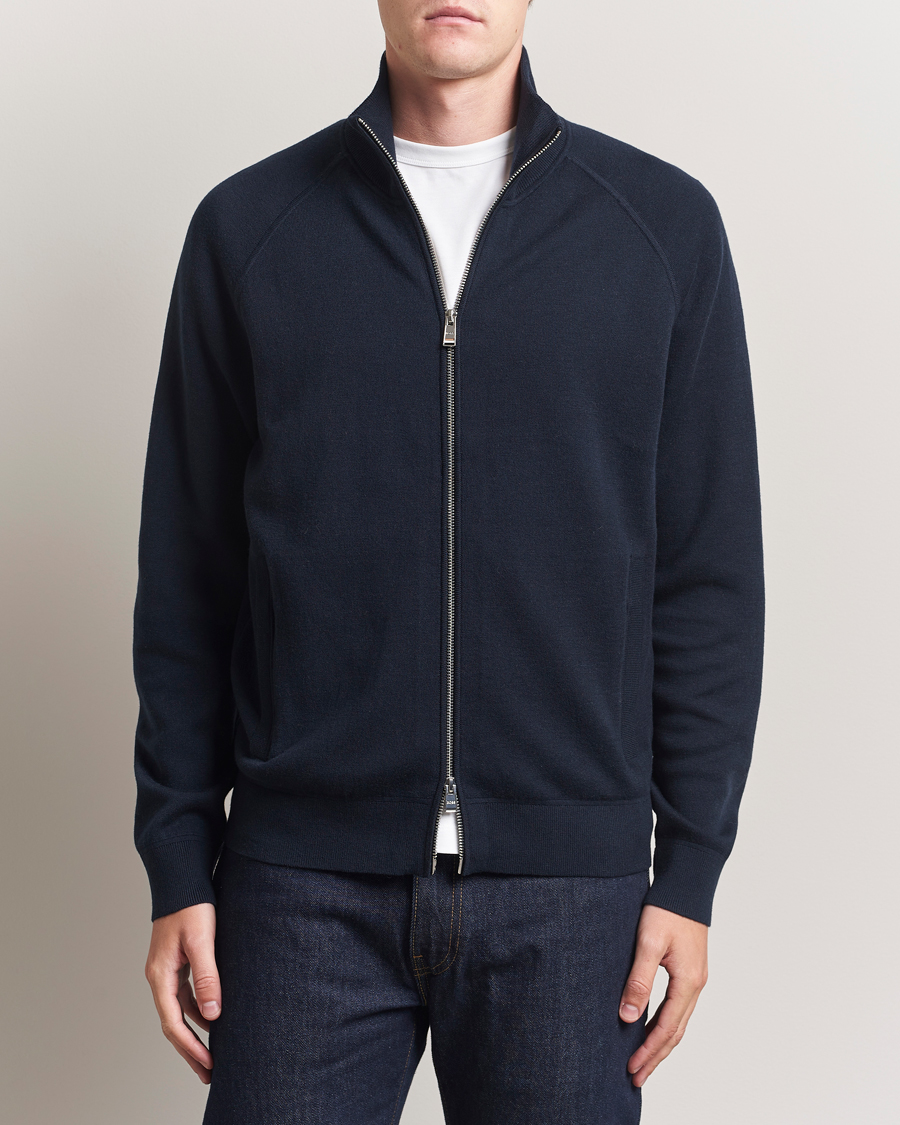 Homme | Pulls Et Tricots | BOSS BLACK | Idino Knitted Full Zip Dark Blue