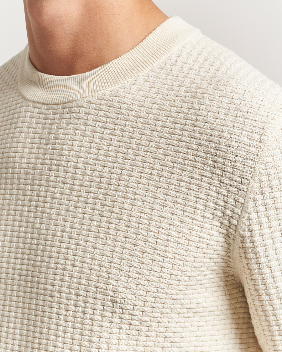 Heren | Truien | BOSS BLACK | Imberto Structured Knitted Sweater Open White