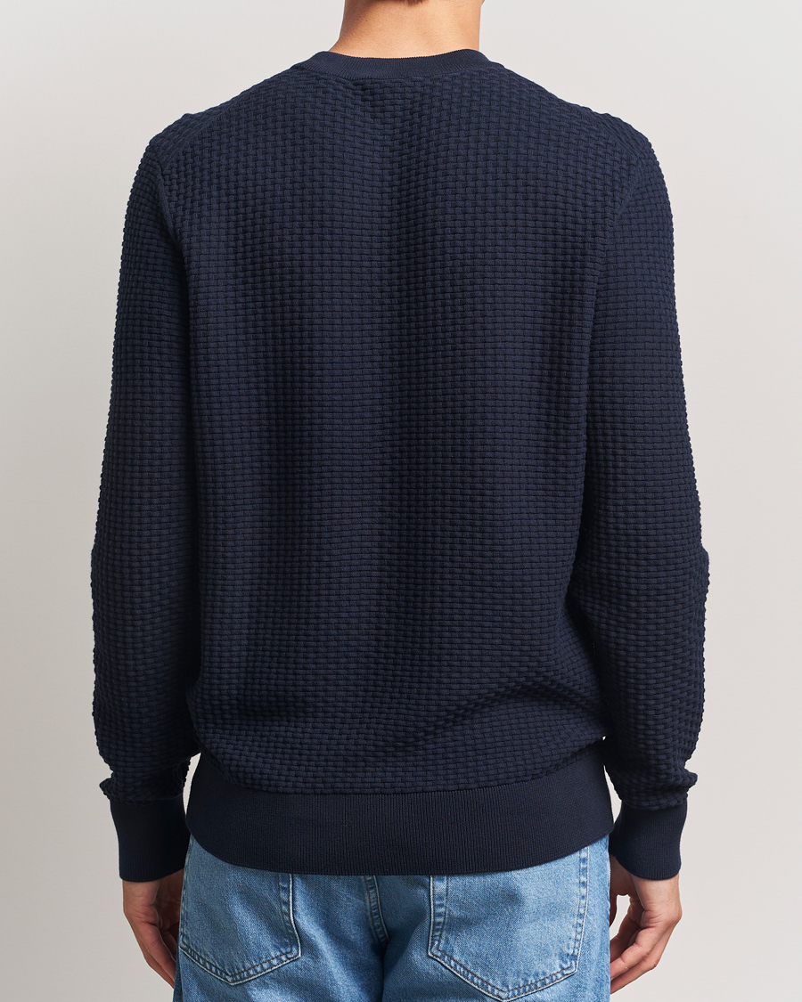 Heren | Truien | BOSS BLACK | Imberto Structured Knitted Sweater Dark Blue